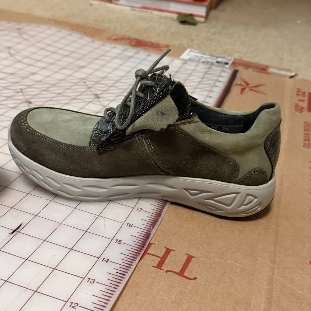WOLKY Bounce Castor Grey + Green Leather WaLKiNg shoes EU 40 - NEW W/O TAGS - Picture 6 of 12
